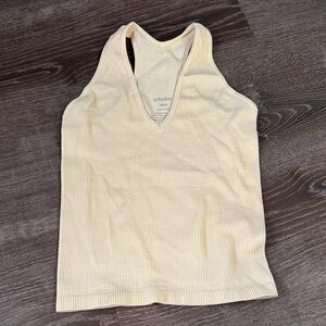 Adidas Women's Cream Ribbed Tank Top
